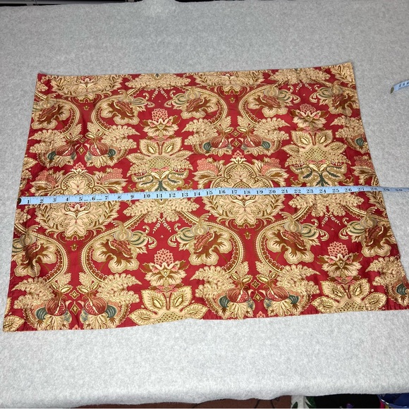 Ralph Lauren Home Jardiniere Paisley Red Sateen Pillow Shams Set of 2 Vintage - Picture 14 of 14